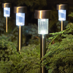 10 Stainless Steel Marker Solar Garden Lights
