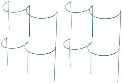 Set of 8 x 90cm x 52cm Large Green Metal Plant Support Hoops
