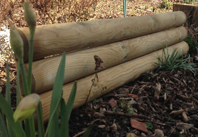 Garden Horizontal Log Edging Board