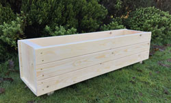 Wooden Garden Planters Unstained