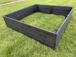 Raised Planter Veg Garden Beds Ash Black 120cm x 120cm