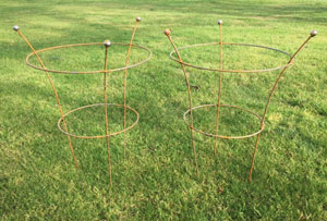 Set of 2 x Natural Rusted Peony Cage Supports 82cm - 3 Legs