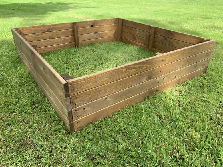 Wooden Raised Garden Vegetable Bed Kit 90cm x 90cm