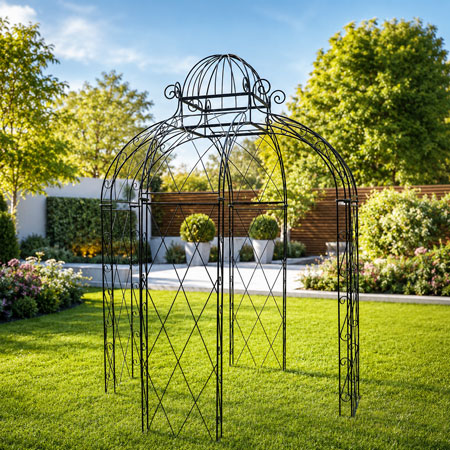 Handcrafted Metal Garden Arbour Gazebo for Climbing Roses