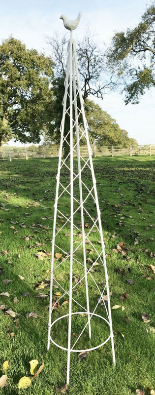 1.2m Mini White Obelisk Garden 