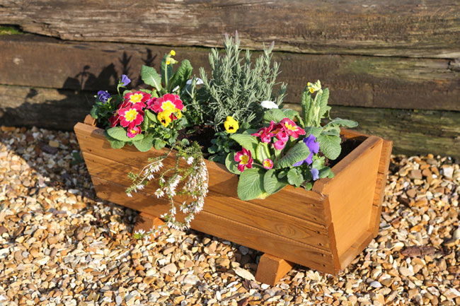 Hidcote Wooden Trough Planter