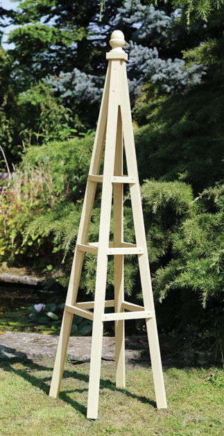 Wooden Garden Obelisk - Jasmine