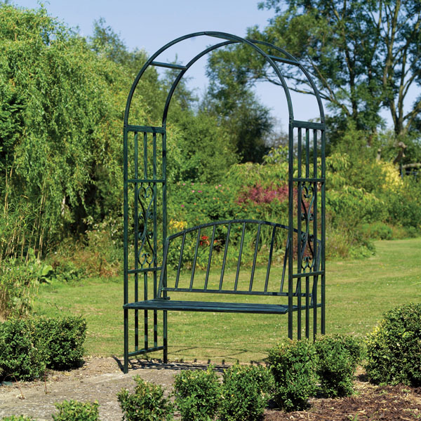 Kensington Metal Garden Arch ans Seat