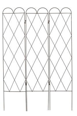 Arched Lattice Garden Folding Trellis 110cm wide