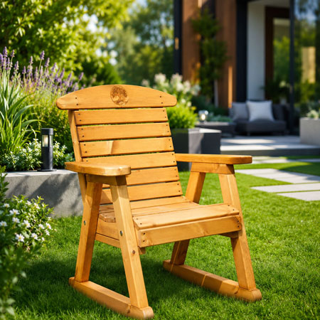 Wooden Garden Rocking Chair Outdoor Patio Rocker