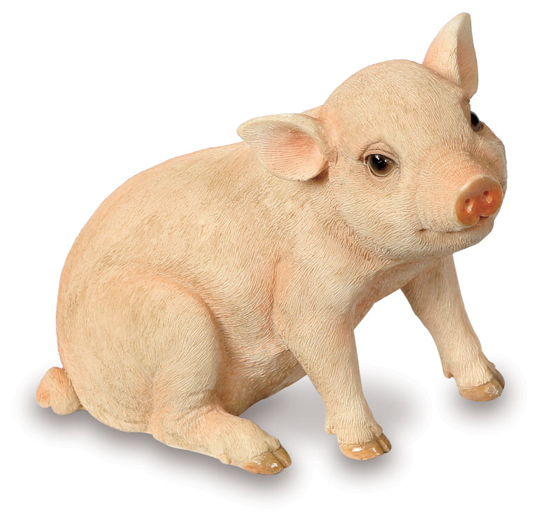 Adorable Pink Baby Piglet Statue Ornament