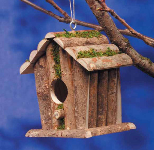 Square Log Hut Nesting Box