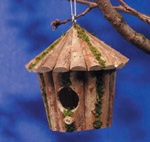 Round Log Hut Nesting Box