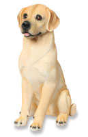Sitting Yellow Labrador Dog Ornament