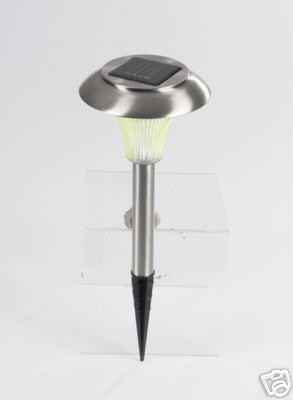 Eight Stainless Steel Garden Solar Lights