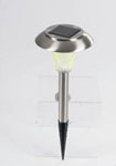 Four Stainless Steel Garden Solar Lights