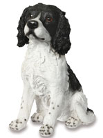 Black and White Springer Spaniel Ornament