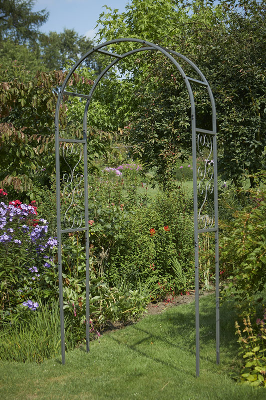 Metal Garden Arch Aurora Pewter