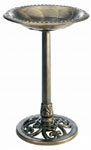 Wild Bird Antique Bronze Pedestal Bird Bath