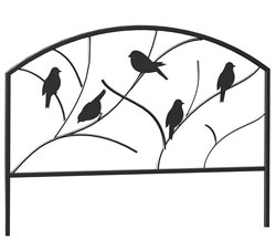 Metal Lawn Edging - Perching Bird Design