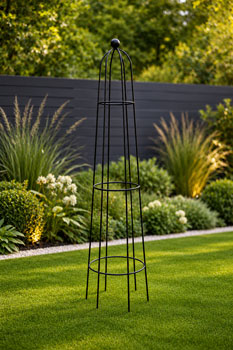 Garden Climbing Support Frame for Tall Garden Plants Black