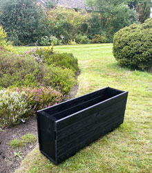 Tall Black Flower Planter Container 40cm high