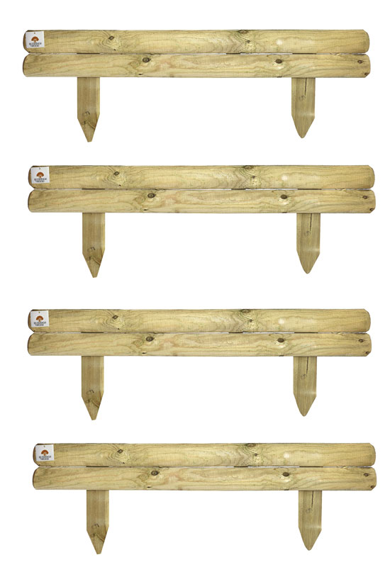 Spiked Log Roll Border Edging 135mm Set of 4