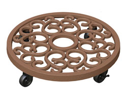 Brown Decorative Cast Iron Pot Stand