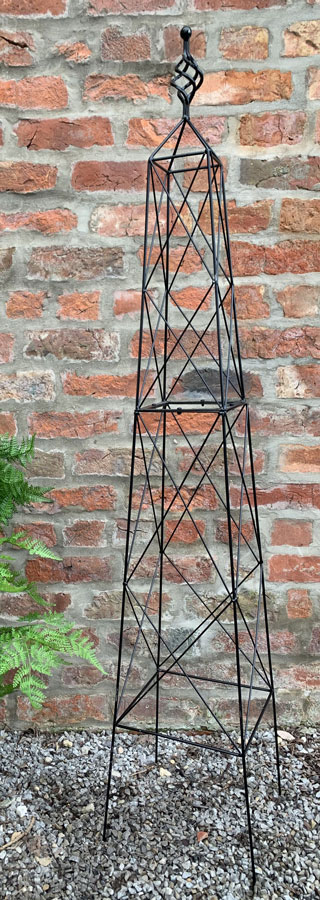 Steeple Garden Obelisk Extra Tall Black 220cm