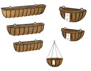 Country Forged Wall Troughs and Hanging Baskets Country Forged Wall Troughs and Hanging Baskets