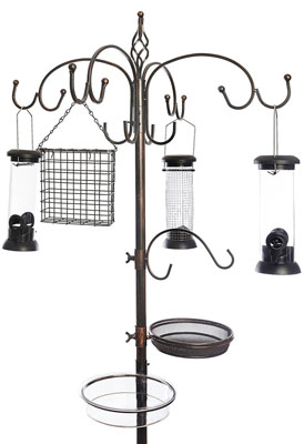 Deluxe Wild Bird Station Feeder Kit Complete Bronze