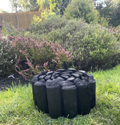 Log Roll Lawn Grass Edge Black 125mm High