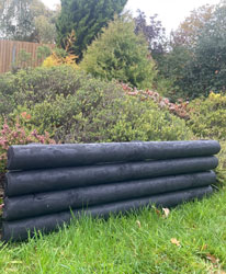 Wood Black Gardening Bed Edging