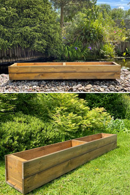 Extra Large Wooden Trough Planter 1.5m 5ft