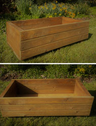 Extra Wide Wooden Planter