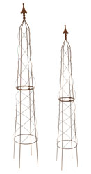 Spire Garden Obelisk Rust Effect Set of 2