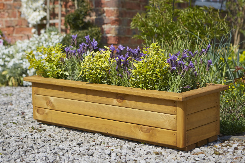 Garden Wooden Box Flower Trough Hunters