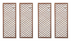 Set of 4 x Lattice Willow Trellis Fence Panels