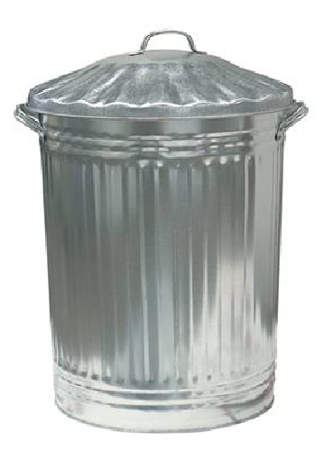 Galvanised Dustbin and Lid