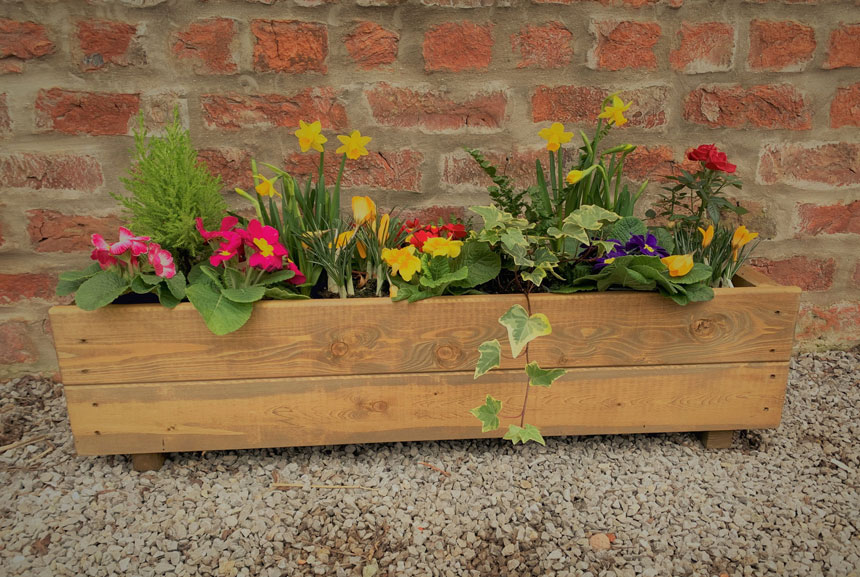 Wooden Garden Rectangle Planter