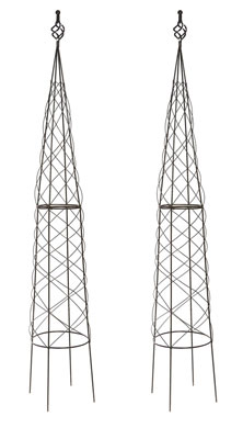 1.6m Twist Garden Obelisk 2Pcs