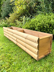 Lodge Wooden Plant Container Tan 130cm