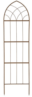 1.6m Gothic Garden Trellis - Rust