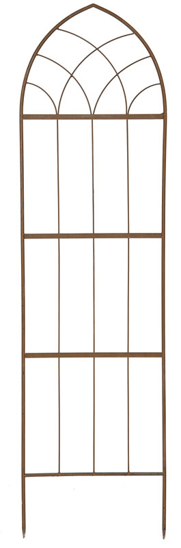 1.6m Gothic Garden Trellis - Rust