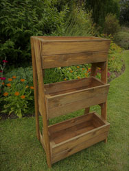 Wooden Ladder Raised Stepped Planter Boxes Herbs