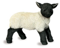 Small Black and White Lamb Standing Ornament