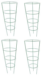 Set of 4 x 75cm high Large Metal Conical Plant Support