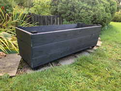 Wooden Black Ash Planter Troughs