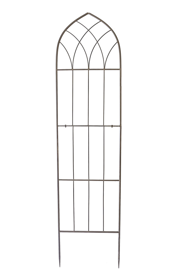 Extra Large 2m Gothic Garden Trellis - Rust Effect