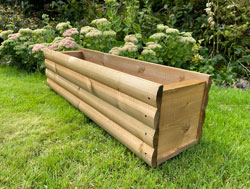 Lodge Wooden Plant Container Tan 100cm